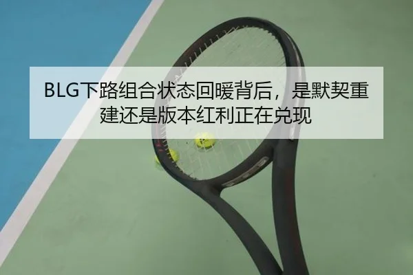 BLG下路组合状态回暖背后，是默契重建还是版本红利正在兑现